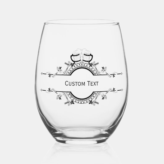 Gepersonaliseerd wijnglas zonder voet (Voorkant)