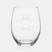Gepersonaliseerd wijnglas zonder voet (Achterkant)