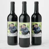 Gepersonaliseerd wijnlabel met foto koppel bruilof wijn etiket (Flessen)