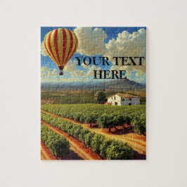 Gepersonaliseerd wijnland wijngaard spel legpuzzel