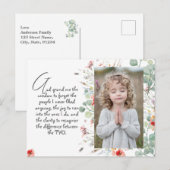 Gepersonaliseerd Wijsheid Gebed met Foto, Naam. .. Briefkaart (Voorkant / Achterkant)