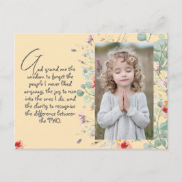 Gepersonaliseerd Wijsheid Gebed met Foto, Naam. .. Briefkaart