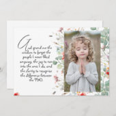 Gepersonaliseerd Wijsheid Gebed met Foto, Naam. .. Kaart (Voorkant / Achterkant)