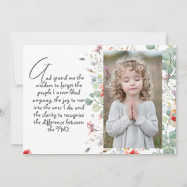 Gepersonaliseerd Wijsheid Gebed met Foto, Naam. .. Kaart