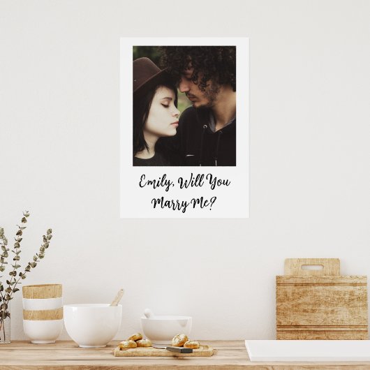 Gepersonaliseerd Wil je me trouwen? Poster (Keuken)