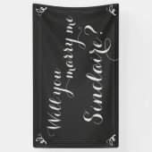 Gepersonaliseerd "Wil je me trouwen..?" Spandoek (Verticaal)