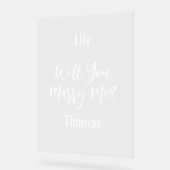 Gepersonaliseerd wil je met me trouwen acryl bord (Hoek)