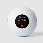 Gepersonaliseerd wil je met me trouwen huwelijksaa golfballen (Voorkant)