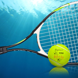 Gepersonaliseerd wil je met me trouwen huwelijksaa tennisballen