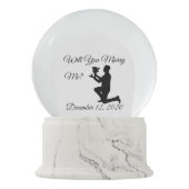 Gepersonaliseerd Wil je met me trouwen? Sneeuwbol (Voorkant)