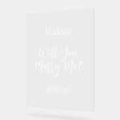 Gepersonaliseerd wil je met me trouwen teken acryl acryl bord (Hoek)