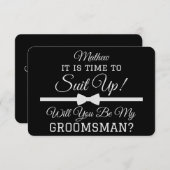 Gepersonaliseerd "Wil je mijn bruidsjonker zijn?" Bedankkaart (Voorkant / Achterkant)