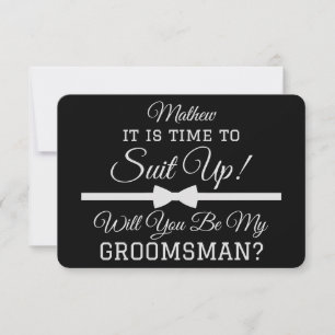 Gepersonaliseerd "Wil je mijn bruidsjonker zijn?"  Bedankkaart