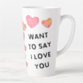 Gepersonaliseerd WIL ZEGGEN 'IK HOU VAN JE' Valent Latte Mok (Rechts)