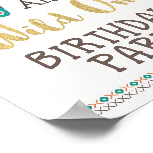 Gepersonaliseerd Wild One Welcome Party Poster (Hoek)