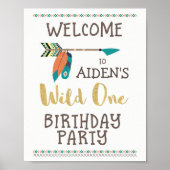 Gepersonaliseerd Wild One Welcome Party Poster (Voorkant)
