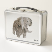 Gepersonaliseerd wildgrijs olifant (Voorkant)