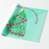 GEPERSONALISEERD WILLEN WE U EEN MERRY CHRISTMAS CADEAUPAPIER (Uitgerold)