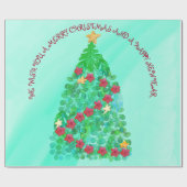 GEPERSONALISEERD WILLEN WE U EEN MERRY CHRISTMAS CADEAUPAPIER (Vlak)