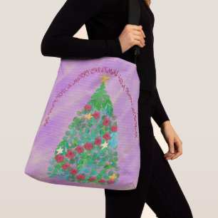 GEPERSONALISEERD WILLEN WE U EEN MERRY CHRISTMAS CROSSBODY TAS