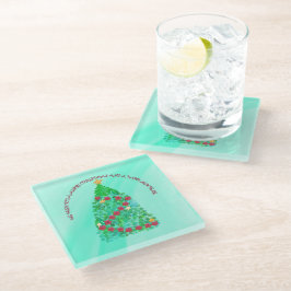 GEPERSONALISEERD WILLEN WE U EEN MERRY CHRISTMAS GLAZEN ONDERZETTER