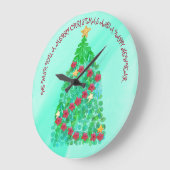 GEPERSONALISEERD WILLEN WE U EEN MERRY CHRISTMAS GROTE KLOK (Hoek)