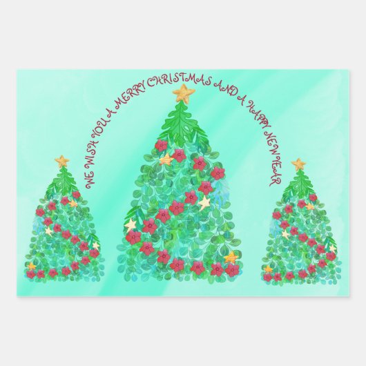 GEPERSONALISEERD WILLEN WE U EEN MERRY CHRISTMAS INPAKPAPIER VEL (Voorkant)