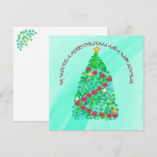 GEPERSONALISEERD WILLEN WE U EEN MERRY CHRISTMAS KAART (Voorkant / Achterkant)