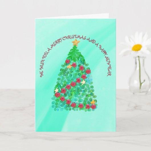 GEPERSONALISEERD WILLEN WE U EEN MERRY CHRISTMAS KAART (Kleine Plant)