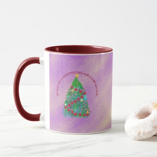 GEPERSONALISEERD WILLEN WE U EEN MERRY CHRISTMAS MOK (Met donut)