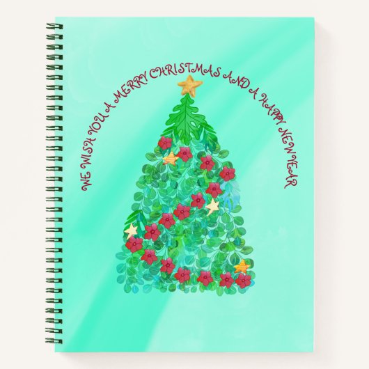 GEPERSONALISEERD WILLEN WE U EEN MERRY CHRISTMAS NOTITIEBOEK (Voorkant)