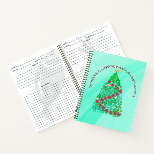 GEPERSONALISEERD WILLEN WE U EEN MERRY CHRISTMAS NOTITIEBOEK (Binnen)