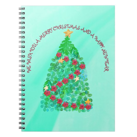 GEPERSONALISEERD WILLEN WE U EEN MERRY CHRISTMAS NOTITIEBOEK (Voorkant)