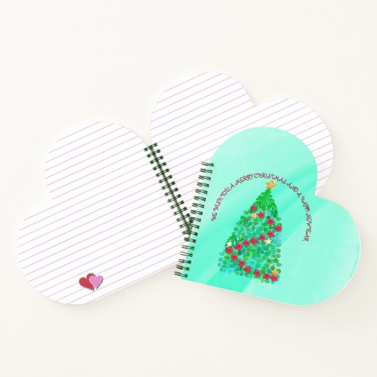 GEPERSONALISEERD WILLEN WE U EEN MERRY CHRISTMAS NOTITIEBOEK (Binnen)