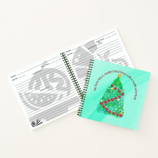 GEPERSONALISEERD WILLEN WE U EEN MERRY CHRISTMAS NOTITIEBOEK (Binnen)