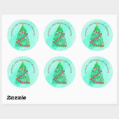 GEPERSONALISEERD WILLEN WE U EEN MERRY CHRISTMAS RONDE STICKER (Vel)