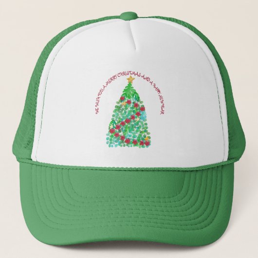 GEPERSONALISEERD WILLEN WE U EEN MERRY CHRISTMAS TRUCKER PET (Voorkant)