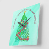 GEPERSONALISEERD WILLEN WE U EEN MERRY CHRISTMAS VIERKANTE KLOK (Hoek)