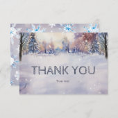 Gepersonaliseerd Winter Baby shower Dank u Bedankkaart (Voorkant / Achterkant)