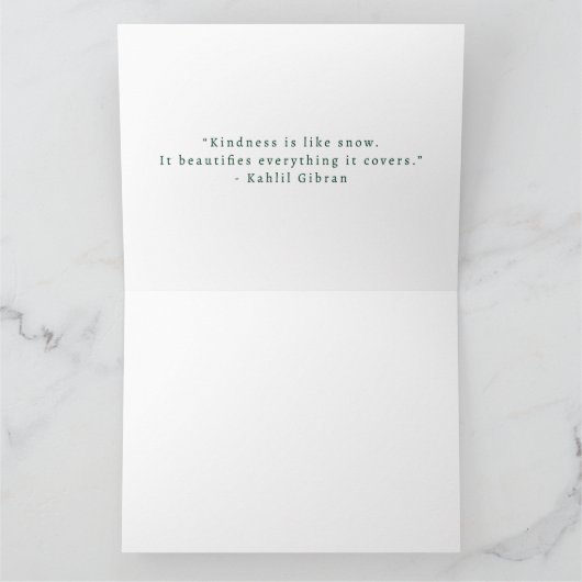 Gepersonaliseerd Winter Wonderland, Snowy USA Kers Kaart (Binnen)