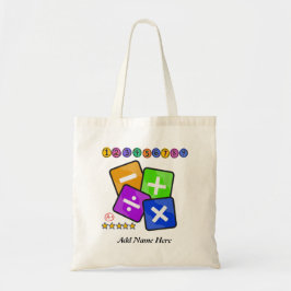 Gepersonaliseerd Wiskunde Thema, Numbers Lover Sch Tote Bag