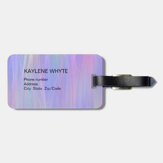 Gepersonaliseerd Wispy Rainbow Bagagelabel (Achterkant horizontaal)