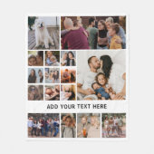 Gepersonaliseerd wit 16 Foto collage Fleece Deken (Voorkant)