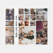 Gepersonaliseerd wit 16 Foto collage Fleece Deken (Voorkant (Horizontaal))
