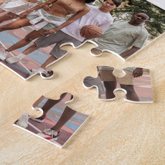 Gepersonaliseerd wit 16 Foto collage Legpuzzel (Zijkant)