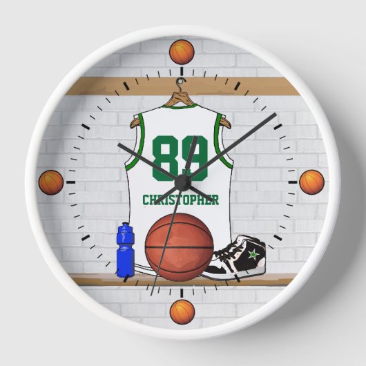 Gepersonaliseerd wit Basketball Jersey (Voorkant)