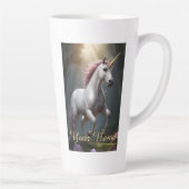 Gepersonaliseerd wit eenhoornbos latte mok (Rechts)