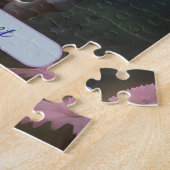 Gepersonaliseerd wit eenhoornbos legpuzzel (Zijkant)