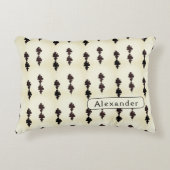 Gepersonaliseerd wit eikenblad patroon accent kussen (Voorkant)