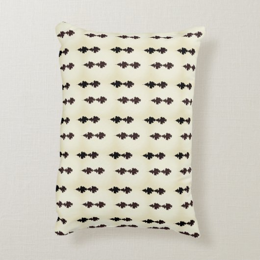 Gepersonaliseerd wit eikenblad patroon accent kussen (Achterkant (Verticaal))